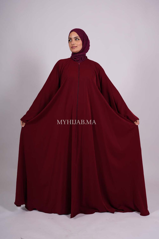 Abaya farasha - Bordeaux