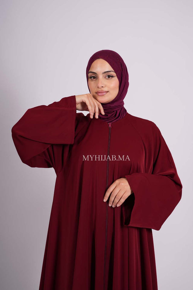 Abaya farasha - Bordeaux