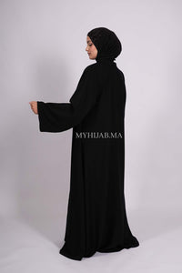 Abaya farasha strass - Noir doré