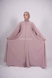 Abaya farasha strass - Beige pink