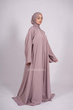 Abaya farasha strass - Beige pink