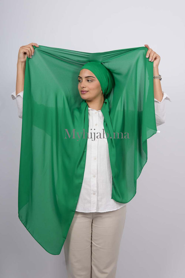 Crepe Bonnet Fermé - Vert gazon