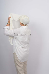 Crepe Bonnet Fermé - Blanc cassé
