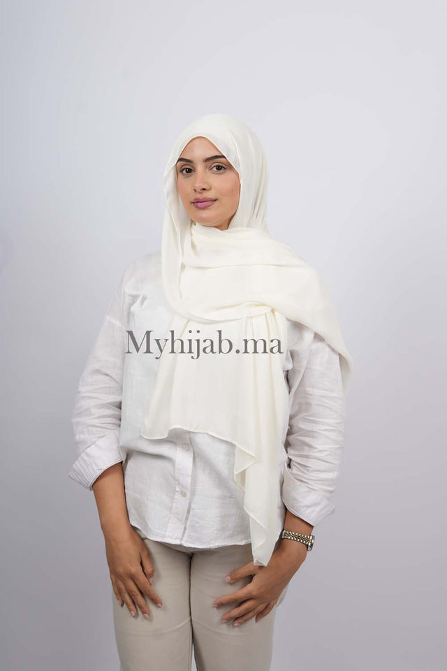 Crepe Bonnet Fermé - Blanc cassé