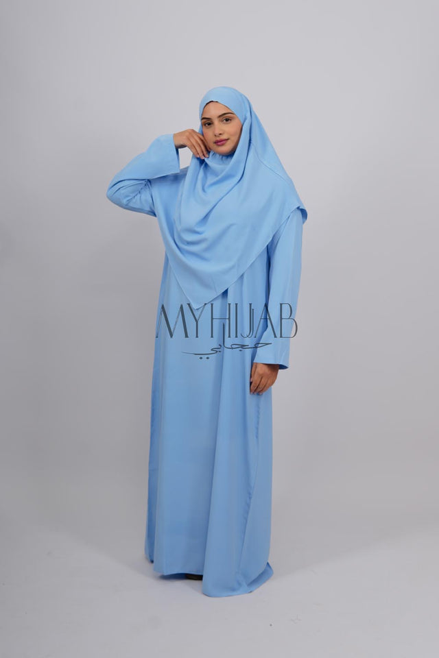 Tenue de Prière Crêpe - Blue ciel