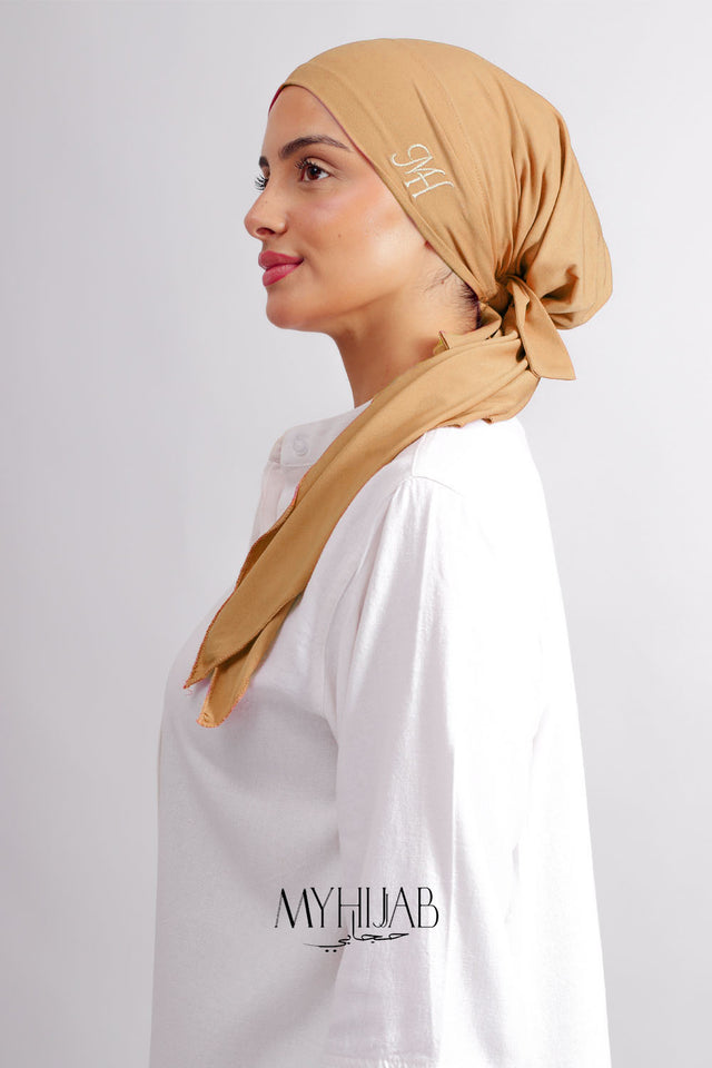 Turban Miral – Beige foncé