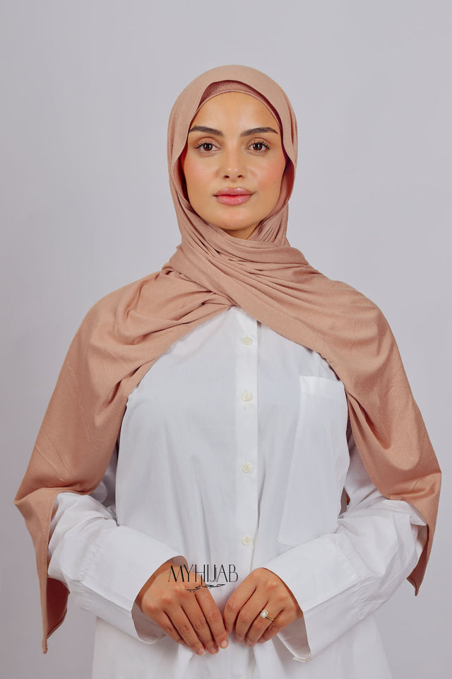 Lycra Bonnet Jasmine - Beige pink fonce