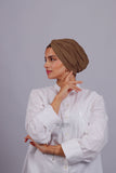 Turban Croisé Cotton - Marron clair