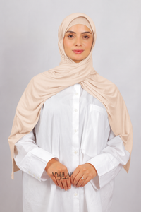 Lycra Bonnet Jasmine - Biege rose