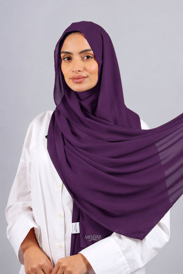 Crepe Bonnet Ninja - Mauve foncé