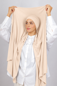 Lycra Bonnet Jasmine - Biege rose