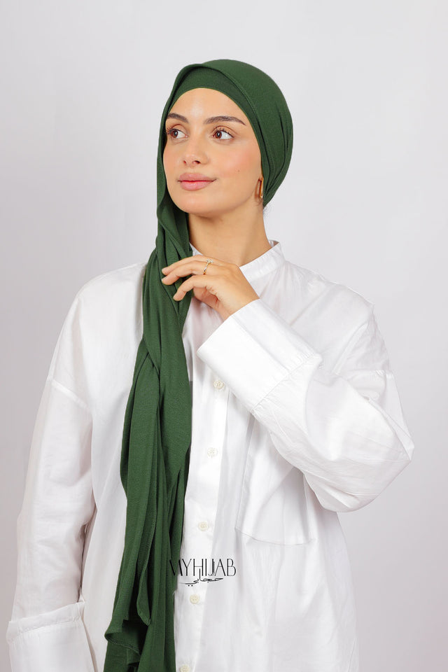 Lycra Bonnet Jasmine - Vert roi foncé