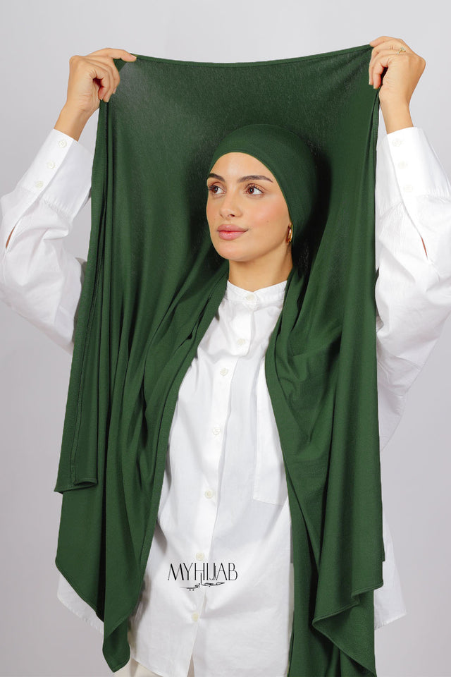 Lycra Bonnet Jasmine - Vert roi foncé