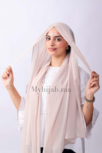 Crepe trois bandes -  Beige milk