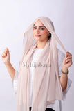 Crepe trois bandes -  Beige milk