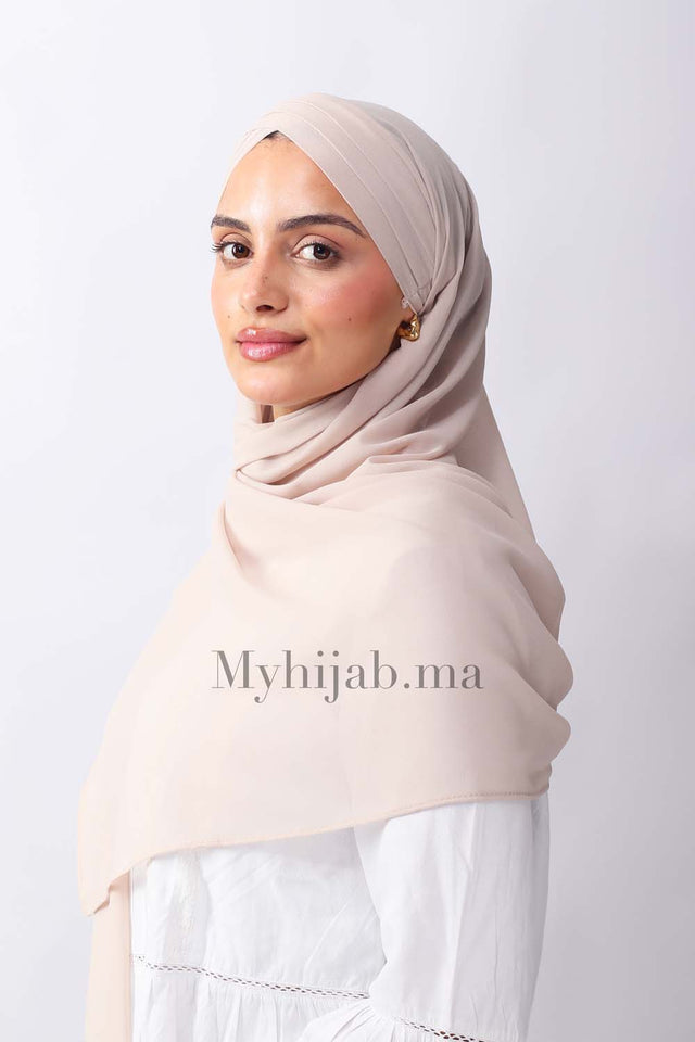 Crepe trois bandes -  Beige milk