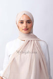Crepe trois bandes -  Beige milk
