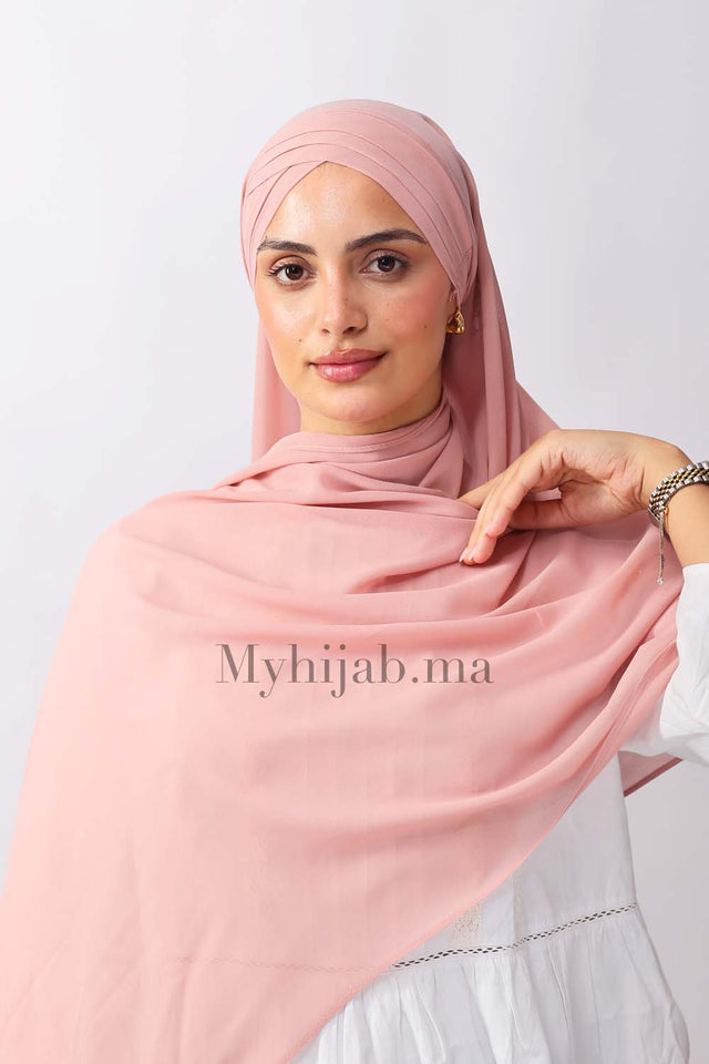 Crepe trois bandes - Rose pink