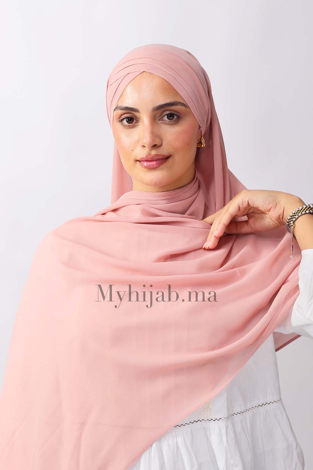 Crepe trois bandes - Rose pink