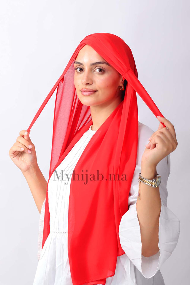Crepe trois bandes - Rouge
