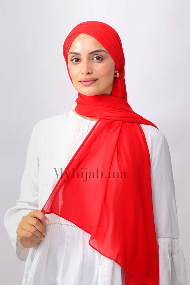 Crepe trois bandes - Rouge
