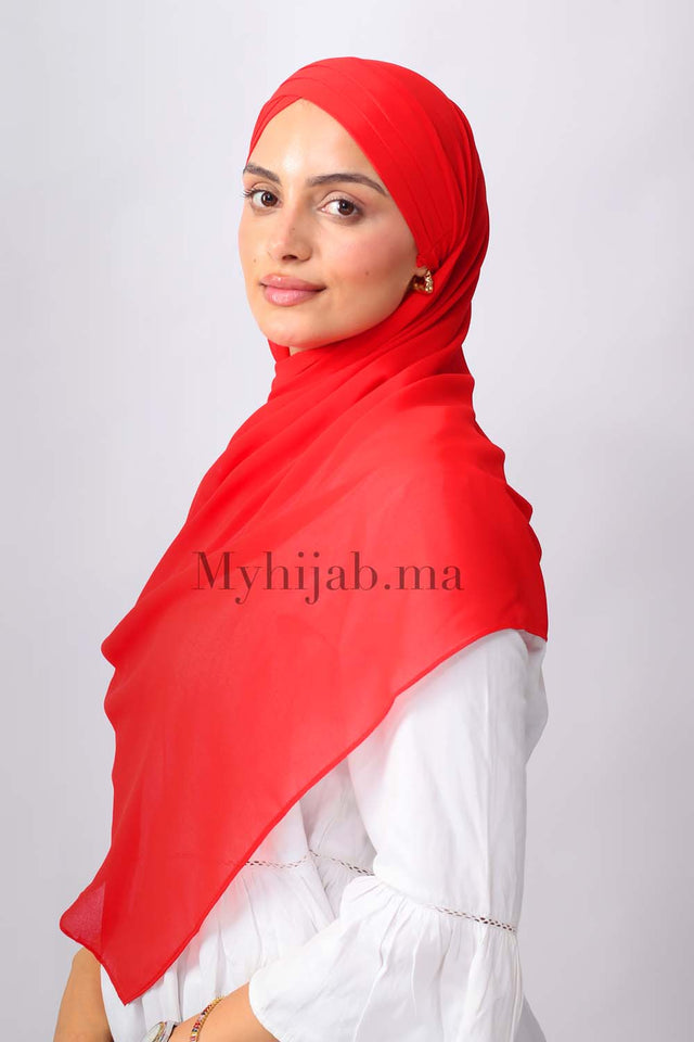 Crepe trois bandes - Rouge