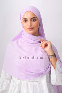 Crepe trois bandes -  Mauve clair