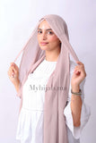 Crepe trois bandes - Beige noeud