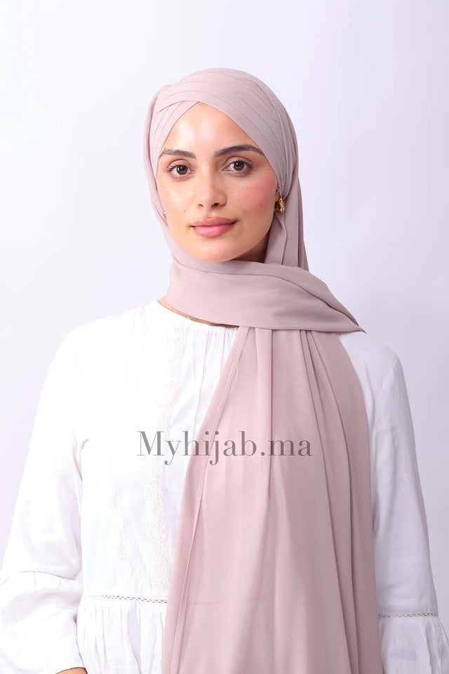 Crepe trois bandes - Beige noeud