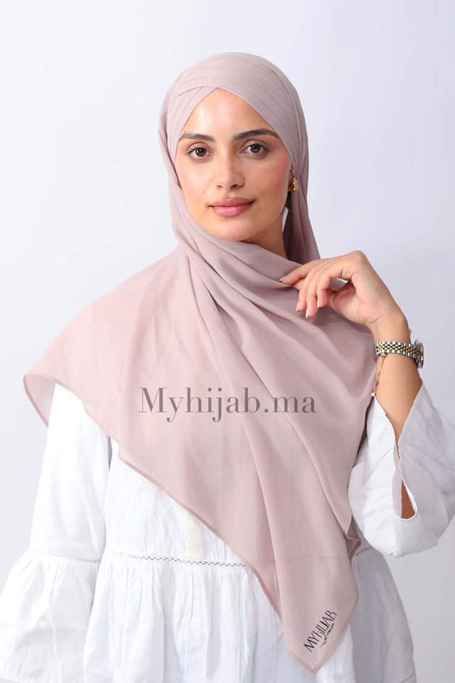 Crepe trois bandes - Beige noeud