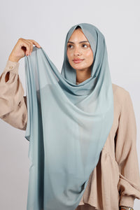 Muslin Dégradé -Bleu Argenté