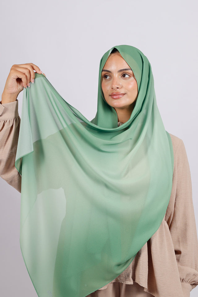 Muslin Dégradé -Vert Émeraude