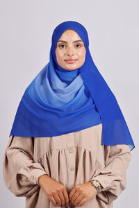 Muslin Dégradé -Bleu Saphir