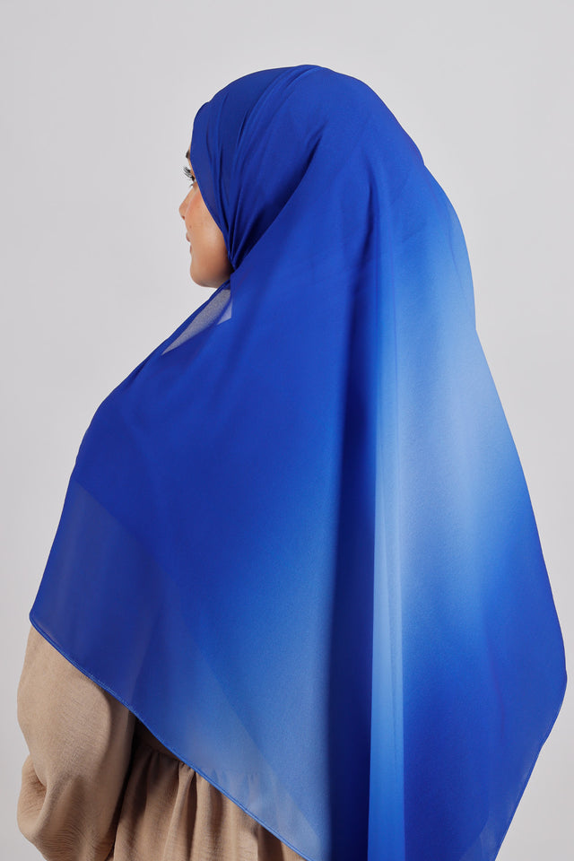 Muslin Dégradé -Bleu Saphir