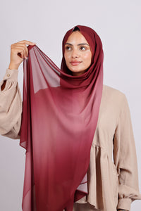 Muslin Dégradé -Bordeaux rosé