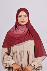 Muslin Dégradé -Bordeaux rosé