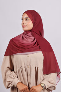 Muslin Dégradé -Bordeaux rosé
