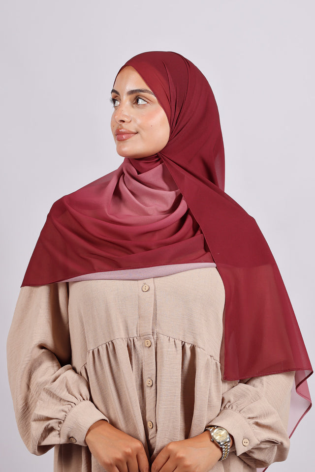 Muslin Dégradé -Bordeaux rosé