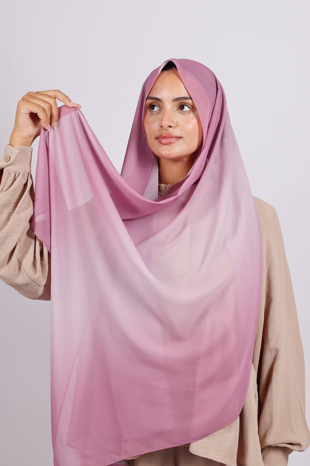 Muslin Dégradé -rose mauve