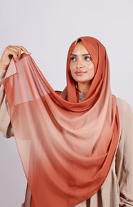 Muslin Dégradé -Orange Brûlé