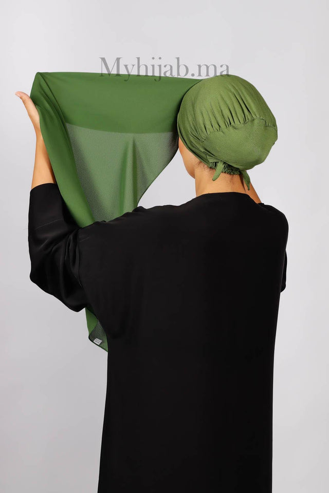 Crepe Bonnet Fermé - Vert militaire