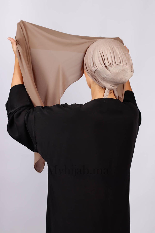 Crepe Bonnet Fermé -  Marron pink