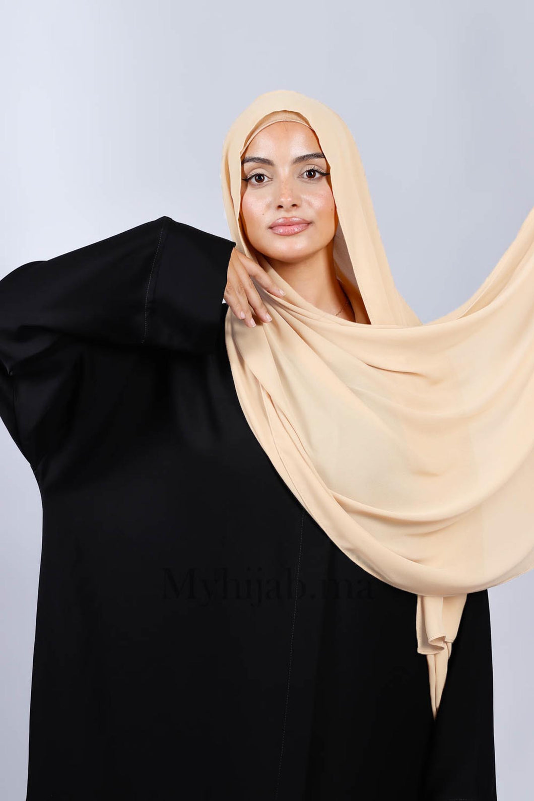 Crepe Bonnet Fermé - Beige saumon