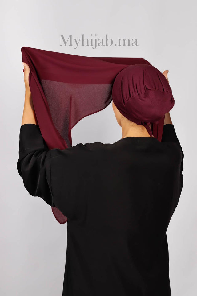 Crepe Bonnet Fermé - Bordeaux