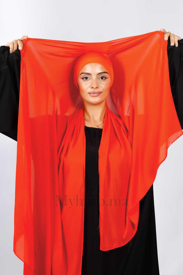 Crepe Bonnet Fermé - Rouge