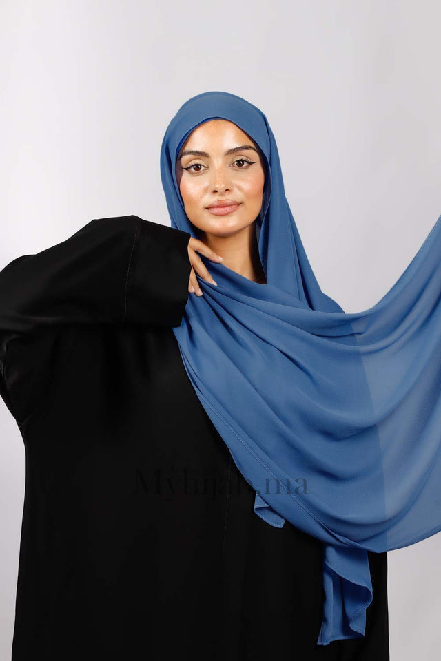 Chale Bonnet Fermé - Bleu jeans foncé