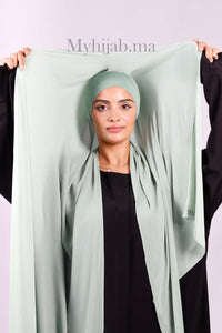 Crepe Bonnet Fermé- vert pastel