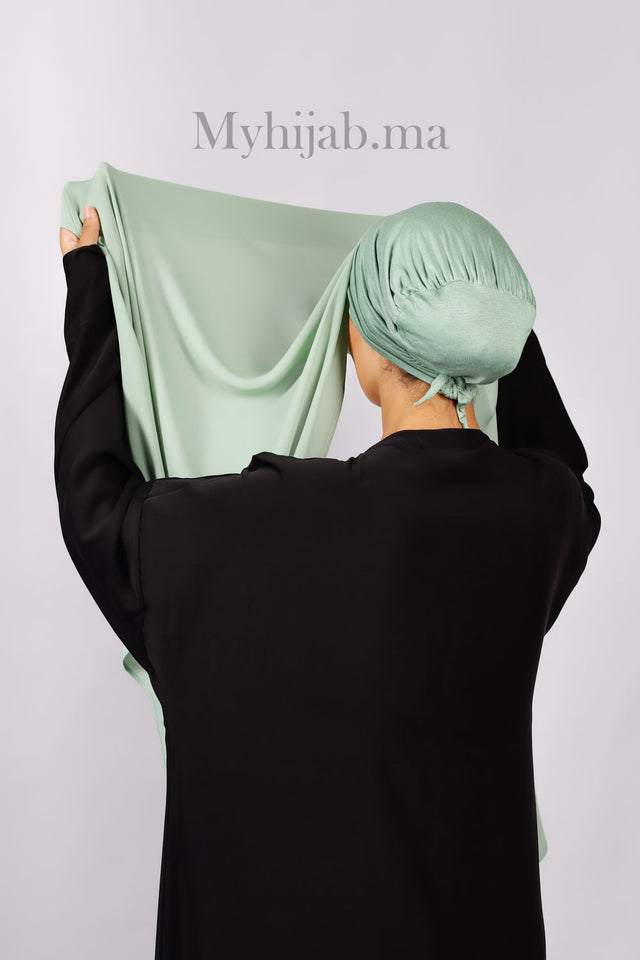 Crepe Bonnet Fermé- vert pastel