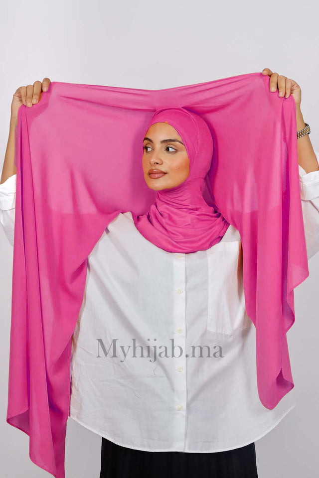 Crepe Bonnet Ninja - Fushia clair