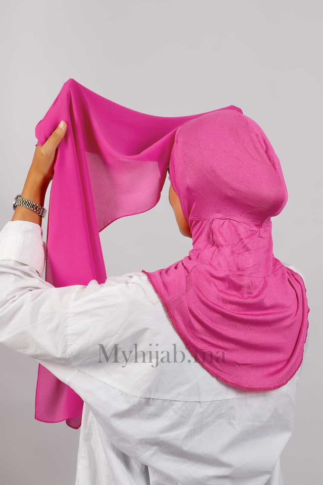 Crepe Bonnet Ninja - Fushia clair